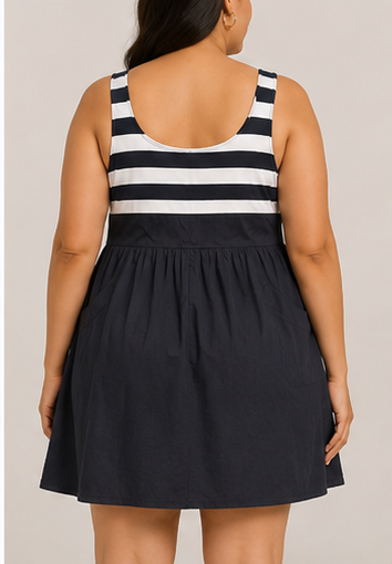 Vestido Casual de Tirantes con Rayas