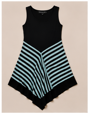 Vestido sin mangas con diseño asimétrico