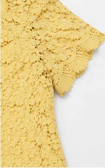 Vestido de Encaje Amarillo