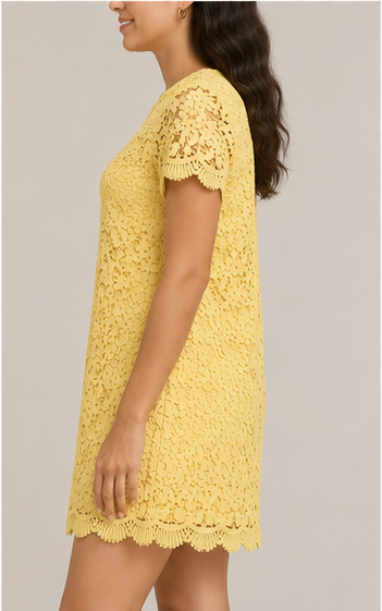 Vestido de Encaje Amarillo
