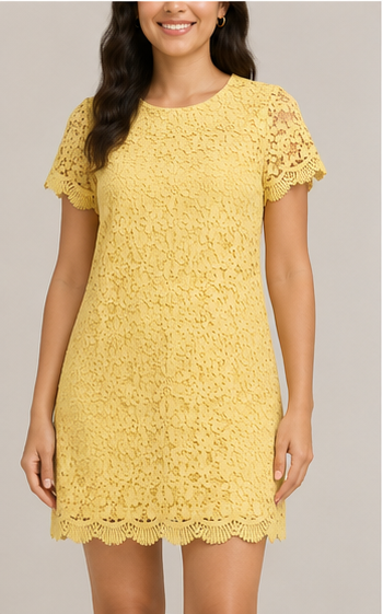 Vestido de Encaje Amarillo