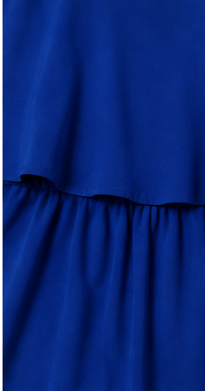 Vestido Azul Rey con Volante