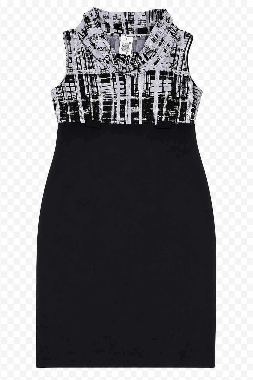 Vestido Midi Bicolor de Corte Ejecutivo