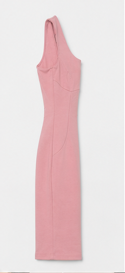 Vestido Midi Ajustado Rosa