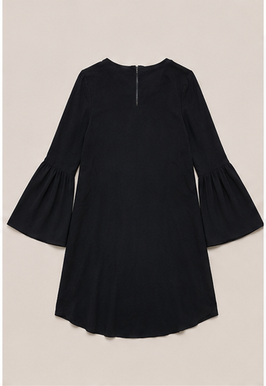 Vestido de Manga Larga con Corte Holgado