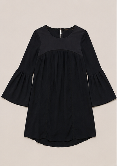 Vestido de Manga Larga con Corte Holgado