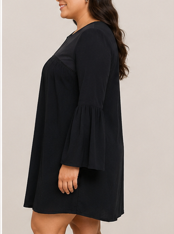 Vestido de Manga Larga con Corte Holgado