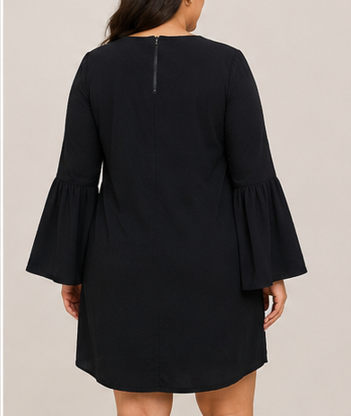 Vestido de Manga Larga con Corte Holgado
