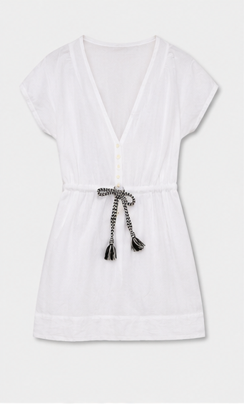 Vestido Playero Tipo Cover Up con Cordón Ajustable