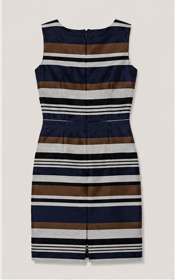Vestido Midi de Rayas Multicolor Sin Mangas