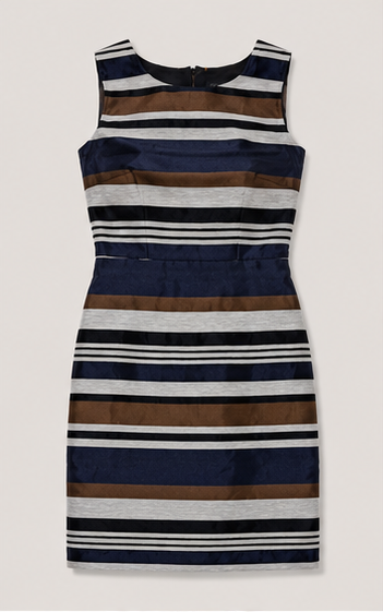 Vestido Midi de Rayas Multicolor Sin Mangas