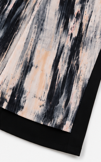 Vestido Estampado sin Mangas con Cierre Frontal
