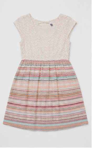 Vestido Estampado de Corte Imperio