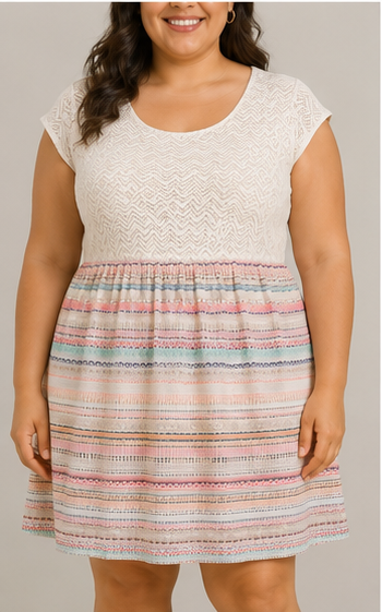 Vestido Estampado de Corte Imperio